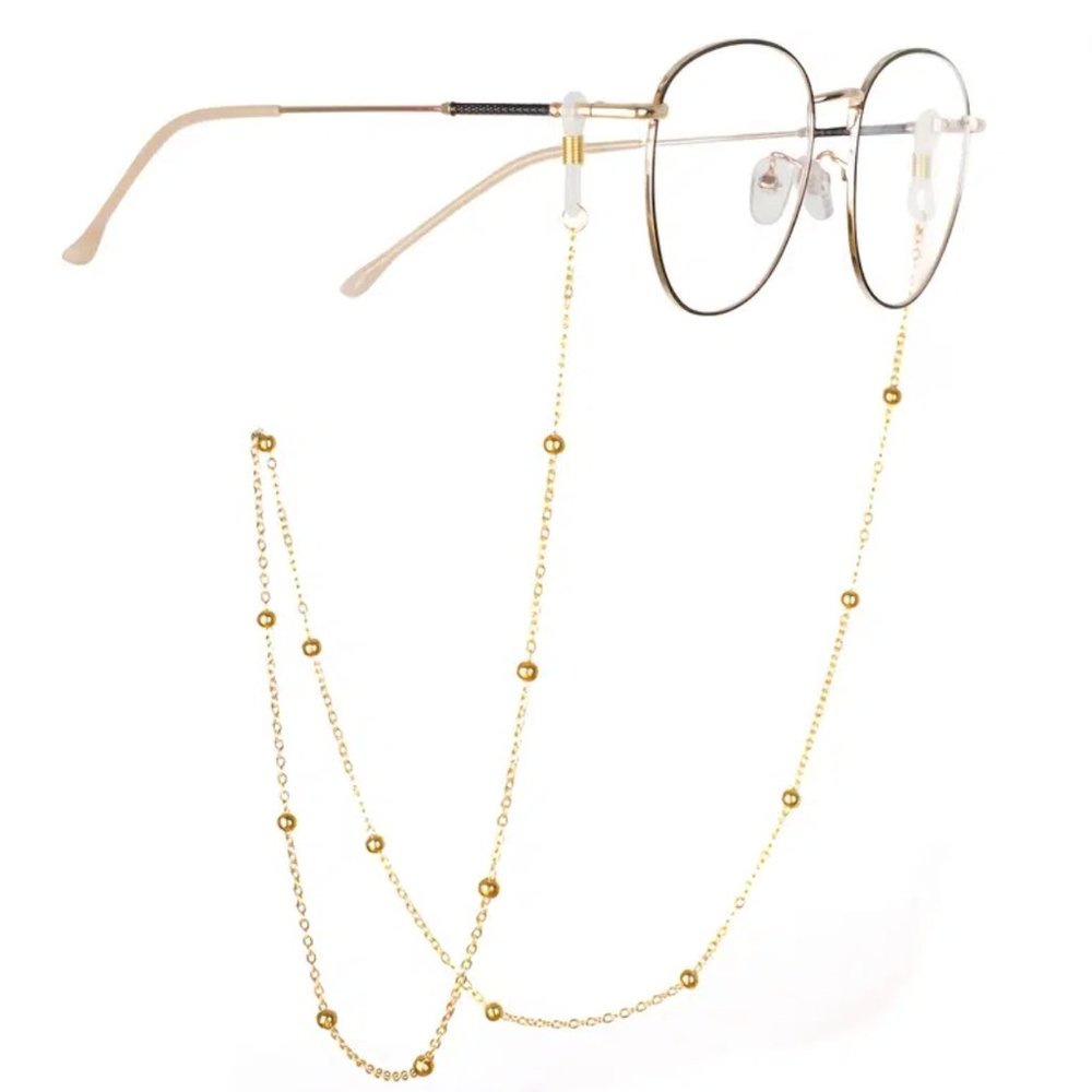 Fashion simple glasses chain golden